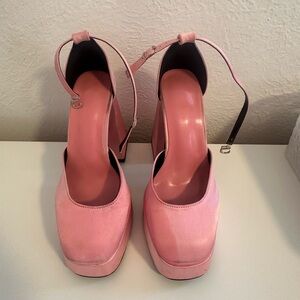 Elegant Pink Women's Platform Heels